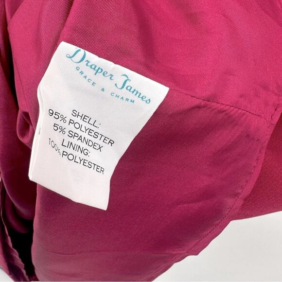 Draper James | V-Neck Bell Sleeve Shift Dress In Deep Berry Size 12 - Picture 7 of 8